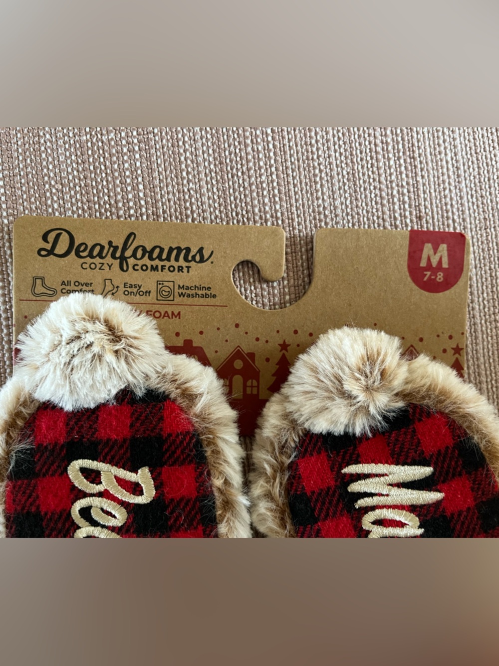 NWT! Dearfoams Mama Bear Clog Slippers Size Medium 7/8 - Picture 2 of 6